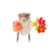 Heart & Flowers Sheep Felt Ornament