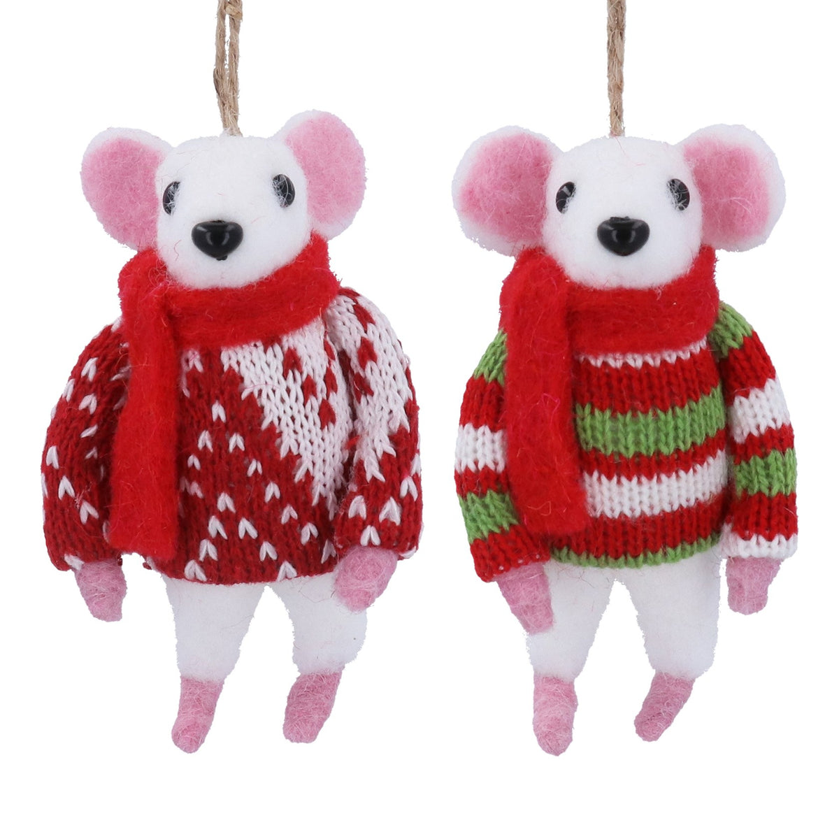 White Mouse in Jumper Decoration