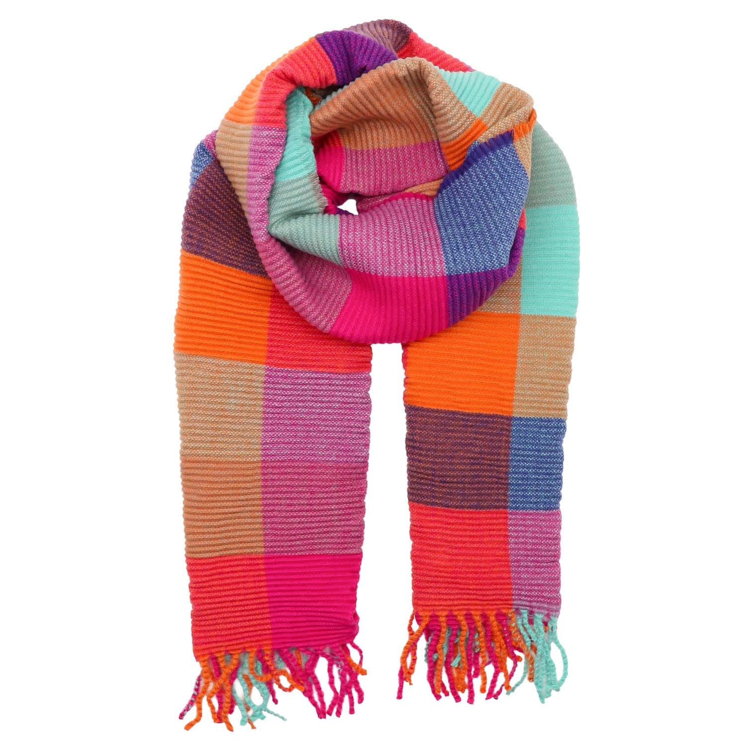 Zelly Pleated Multicolour Scarf