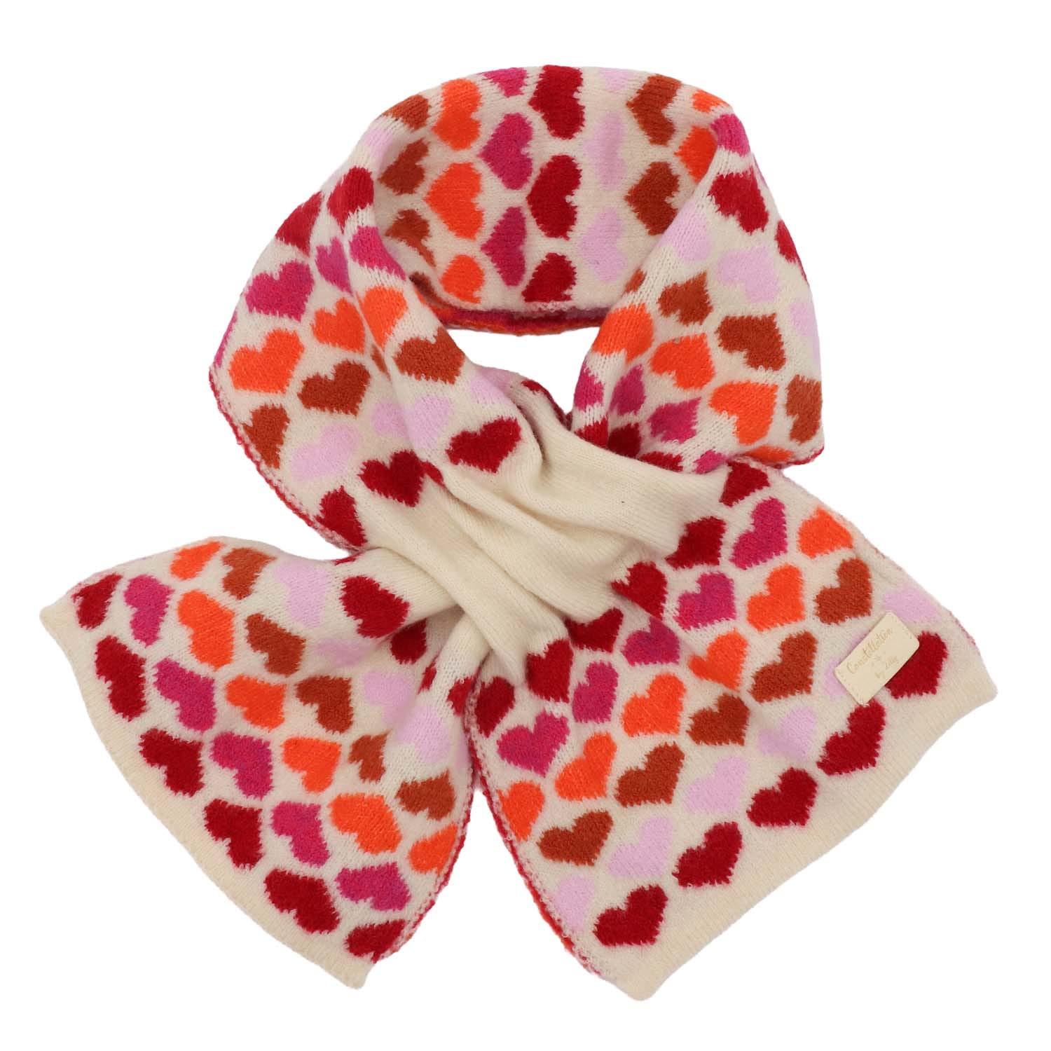 Zelly Children's Pull through Pink Hearts Scarf