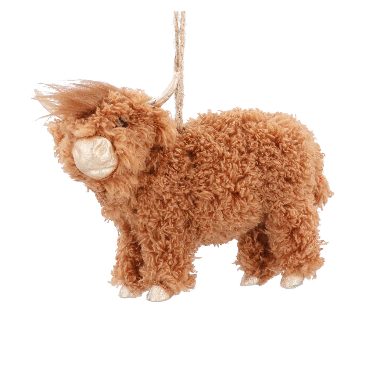 Highland Cow Faux Fur Decoration