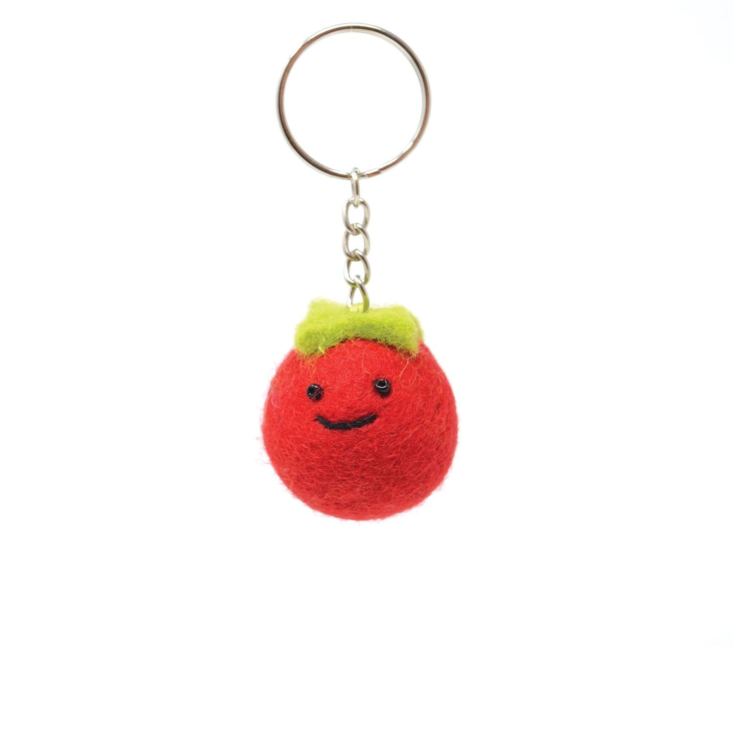 Tomato Wool Felt Keyring