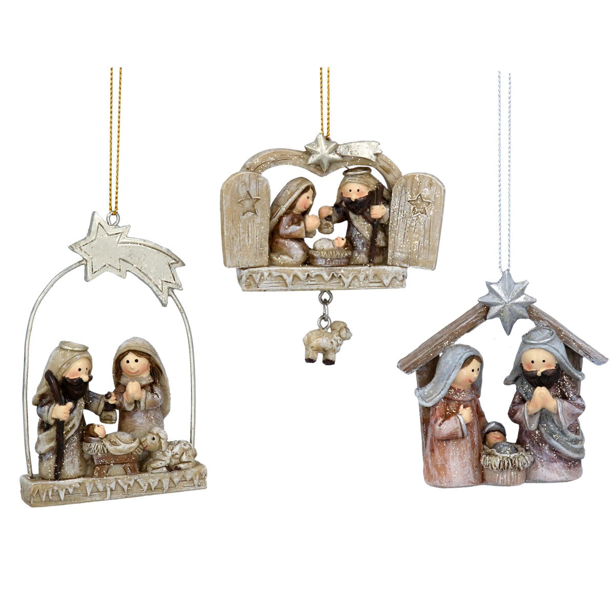 Glittery Nativity Scene Decoration