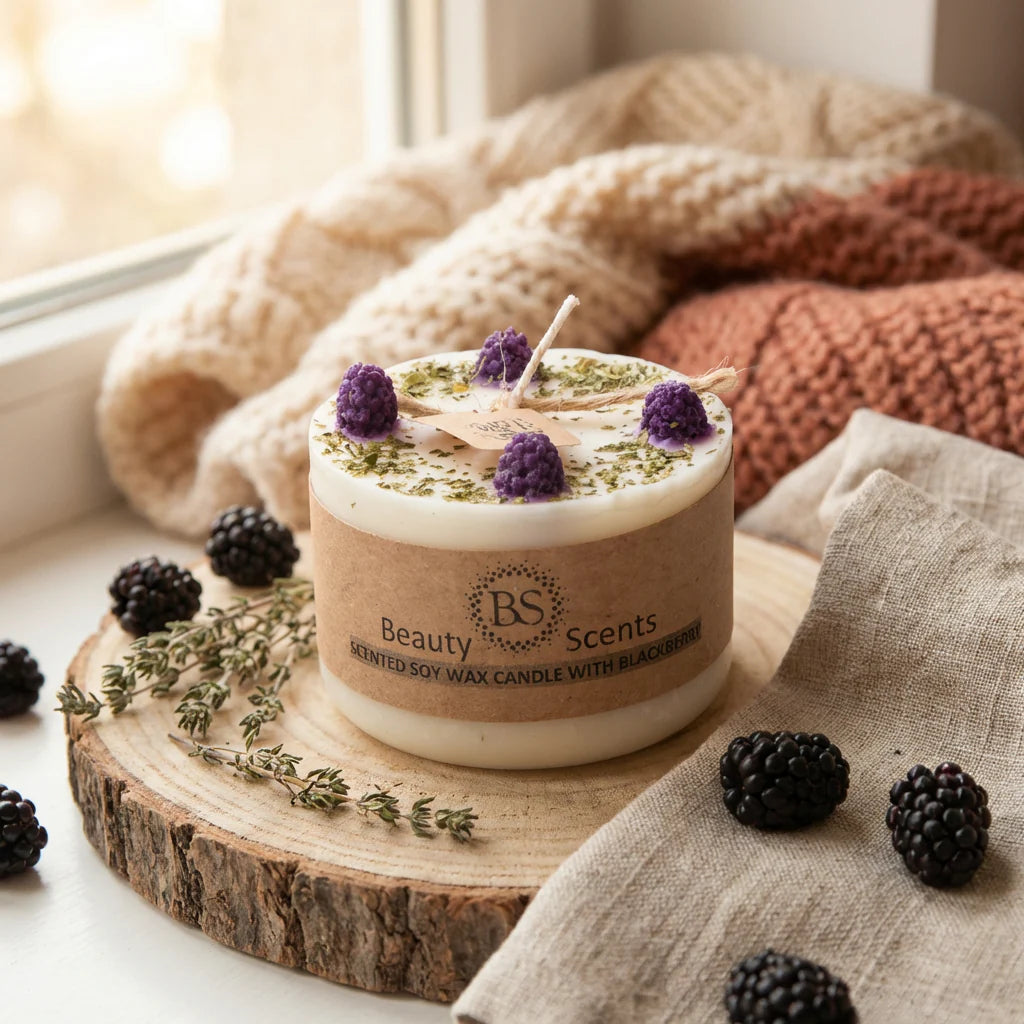 Muscat Grape Soy Wax Candle with Blackberries