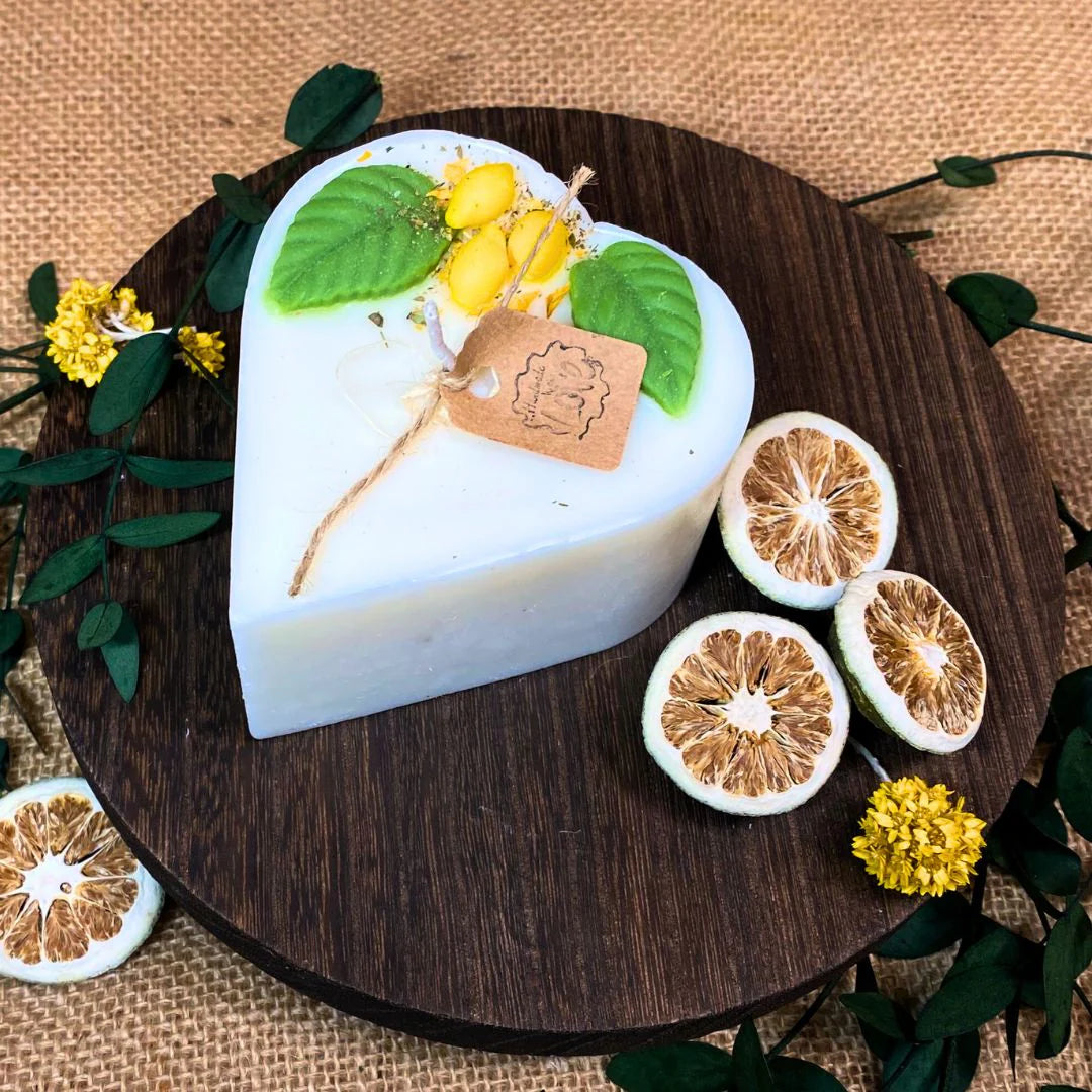 Lemon Grass Heart Shaped Soy Wax Candle