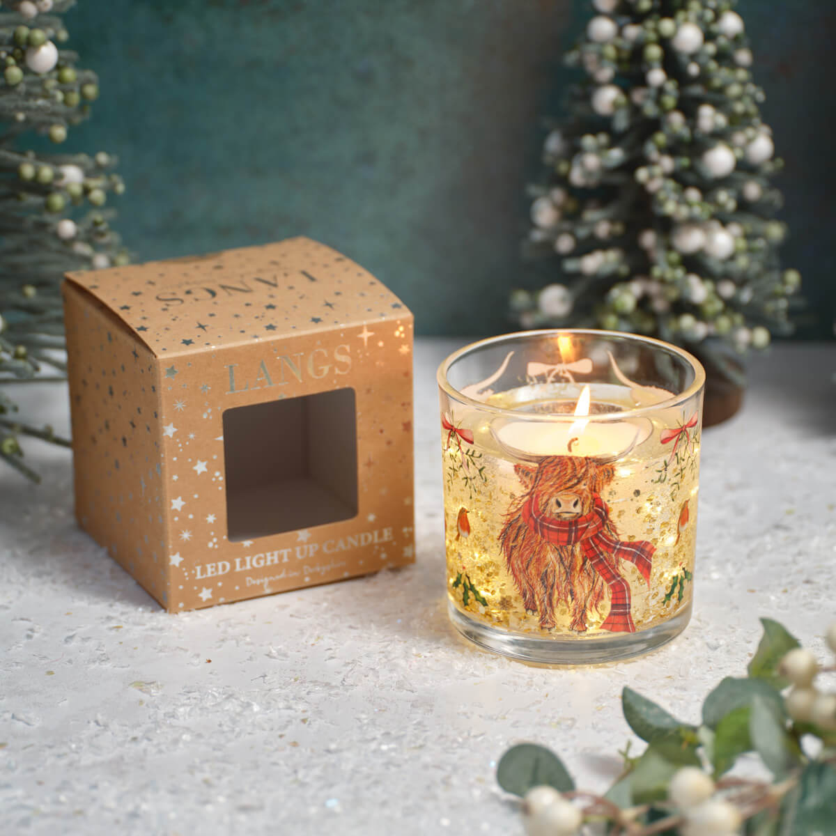 Highland Cow LED Gel Candle