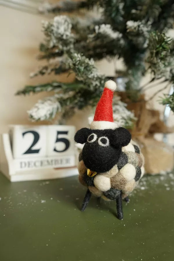 Helen at Christmas Felted Wool Ornament