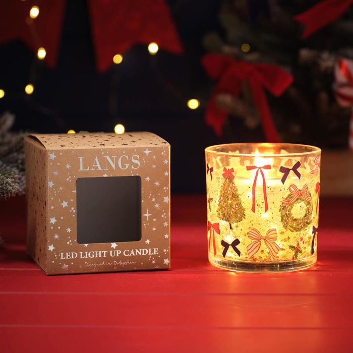 LED Gel Candle Merry Little Bows