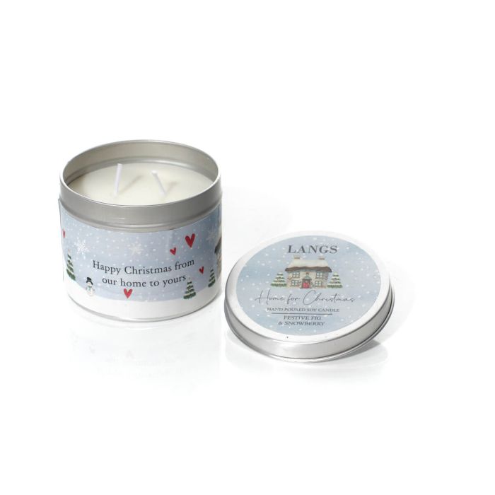 Christmas Candle Tin "Home for Christmas"