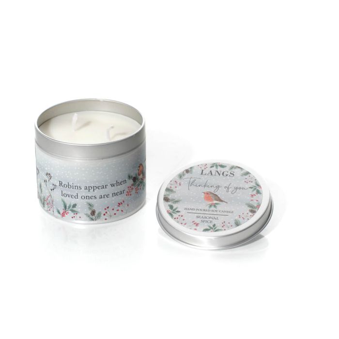 Christmas Robin Candle 'Thinking of You'