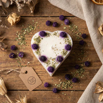 Heart Shaped Blackcurrant Soy Wax Candle