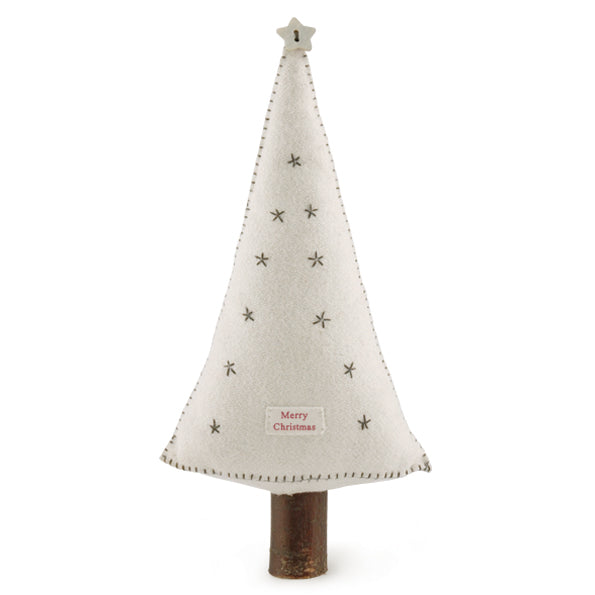 Cream Felt Christmas Tree