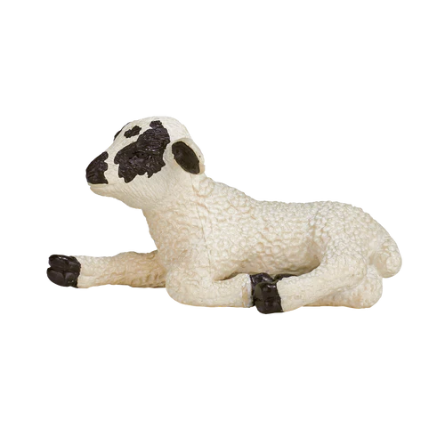 Mojo Black Faced Lamb Laying Down Figurine