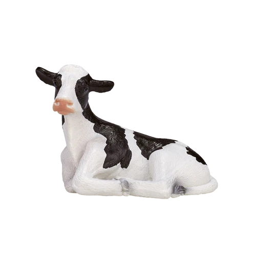Mojo Holstein Calf Laying Down Figurine