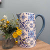 Blue & White Mosaic Large Jug