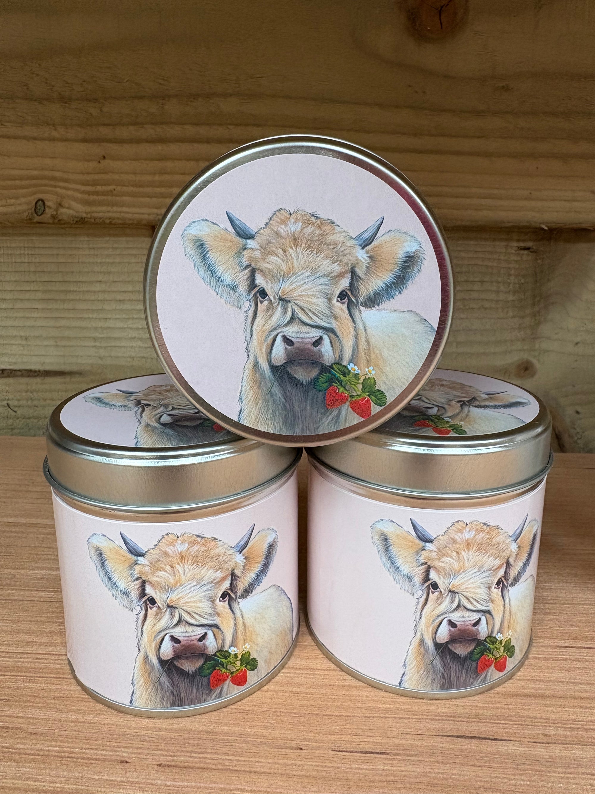 Strawberries & Cream Sparkle Candle