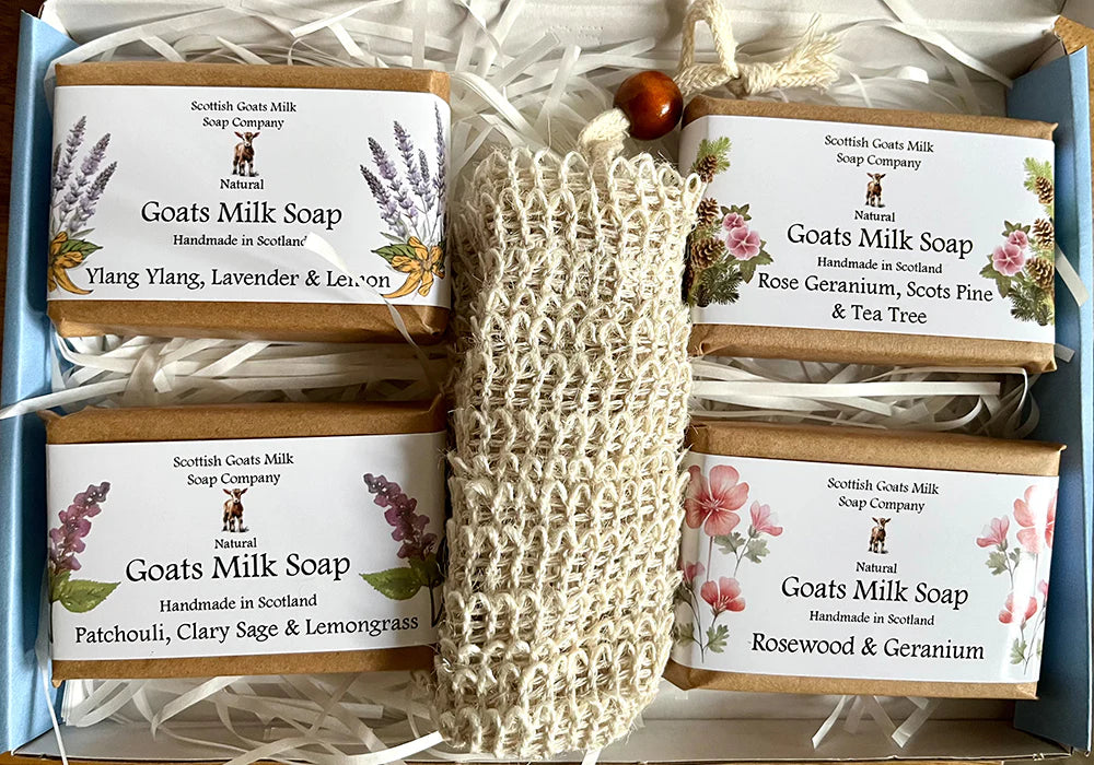 Scottish Goats Milk Soap Gift Box - Box of 4