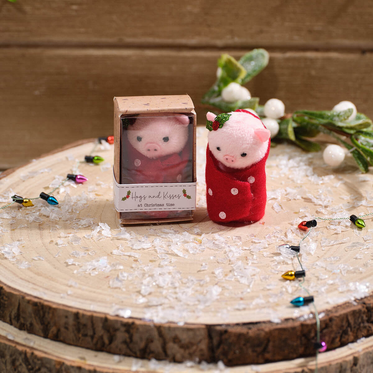 Tiny World Pig in Blanket Fabric Keepsake in Box