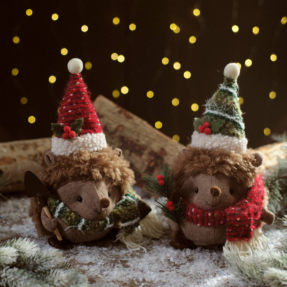 Christmas Hedgehog with Hat & Scarf