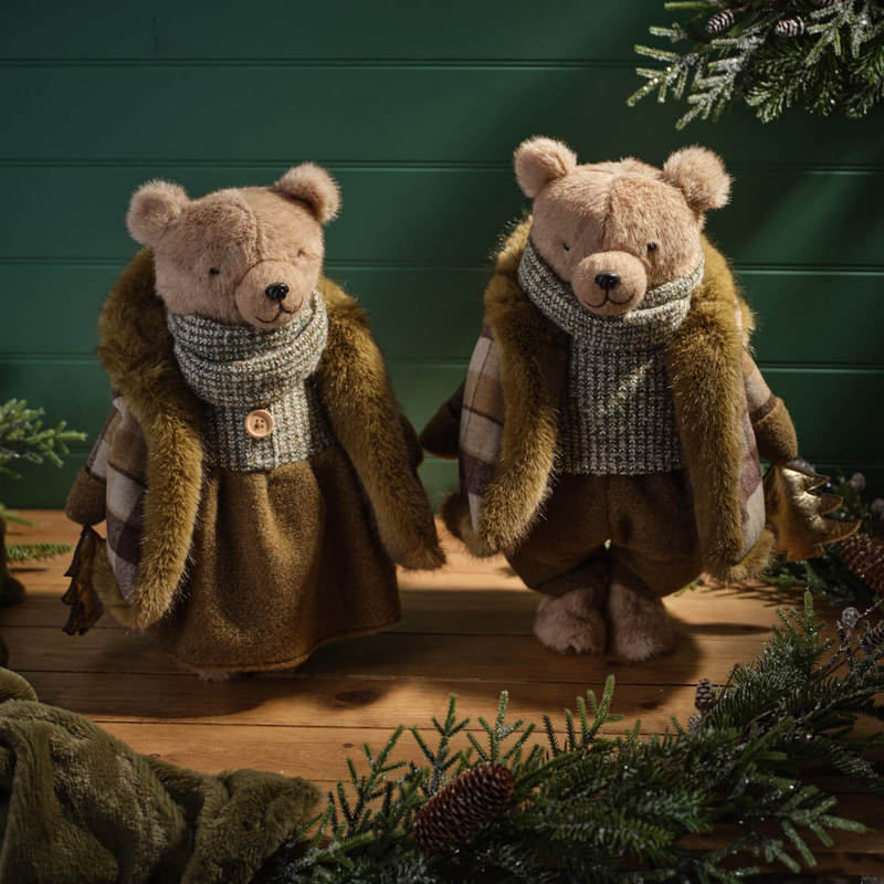 Standing Large Plush Bear Ornament