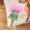 Highland Cow and Thistle Velvet Embroidery Pouch