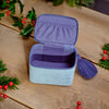 Festive Robin Velvet Embroidered Jewellery Box