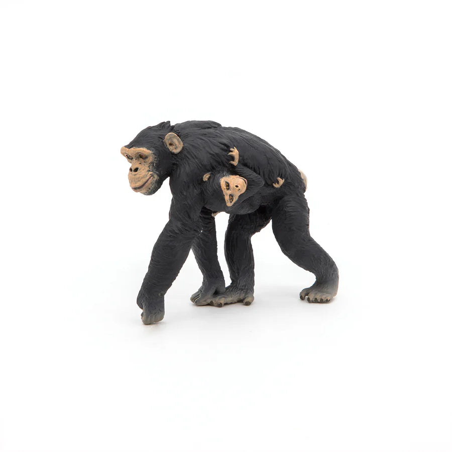 PAPO Chimpanzee and Baby Figurine