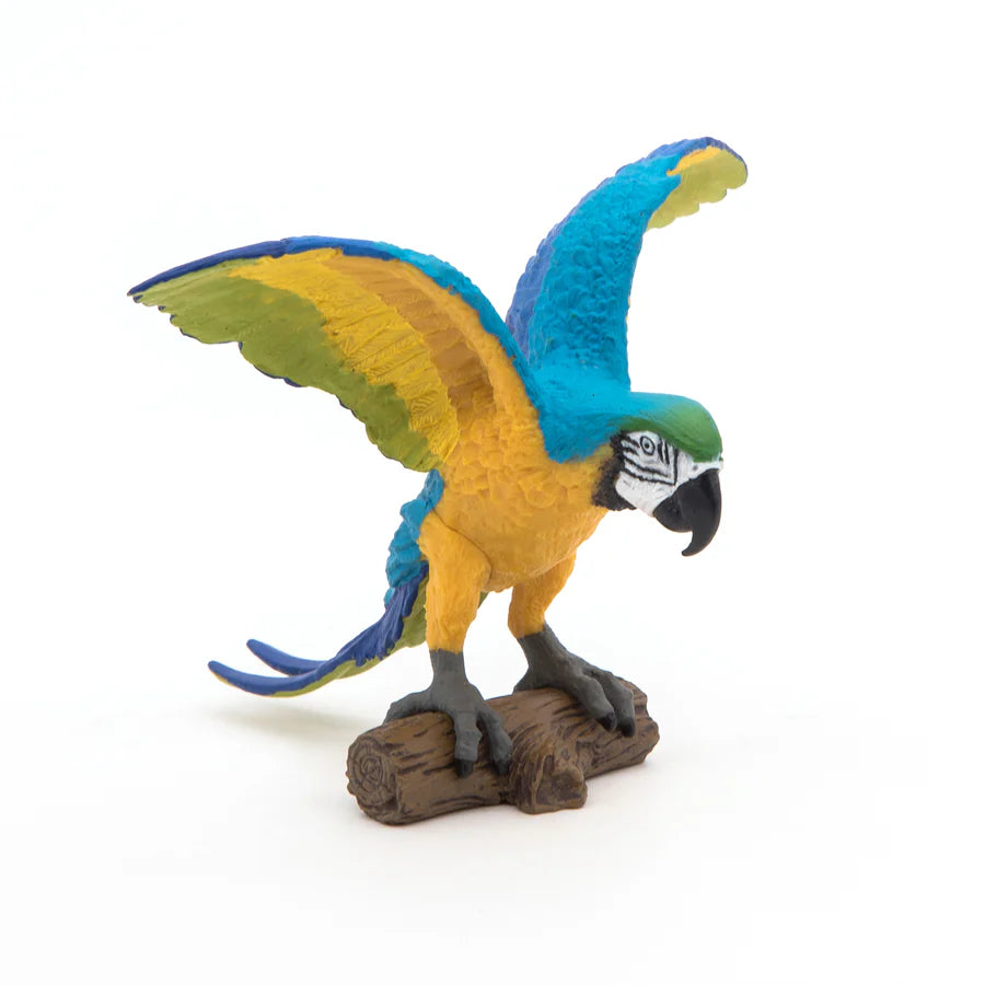 PAPO Blue Macaw Parrot Figurine