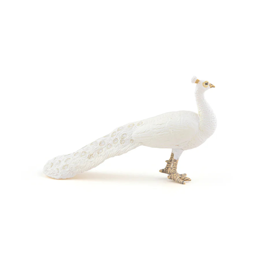 PAPO White Peacock Figurine