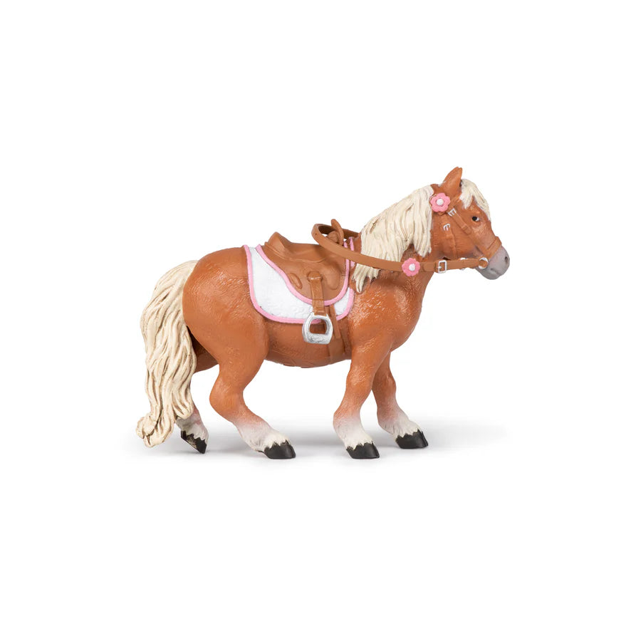 PAPO Shetland Pony Figurine with Saddle