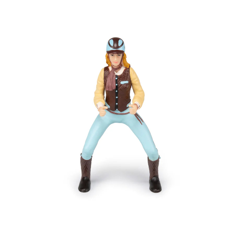 PAPO Blue Fashion Horsewoman Figurine