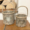 Woven Wicker Heart Lantern