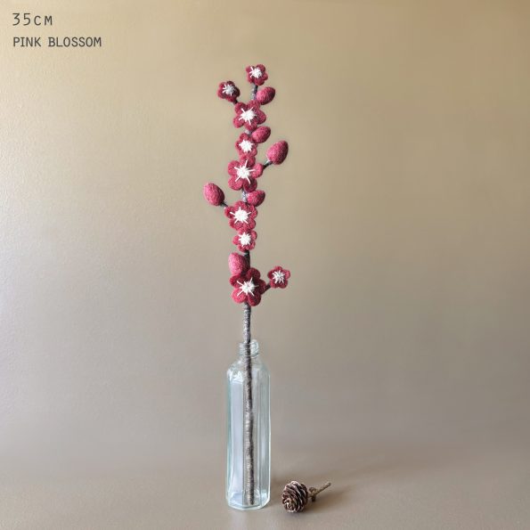 Pink Blossom Felt Branch