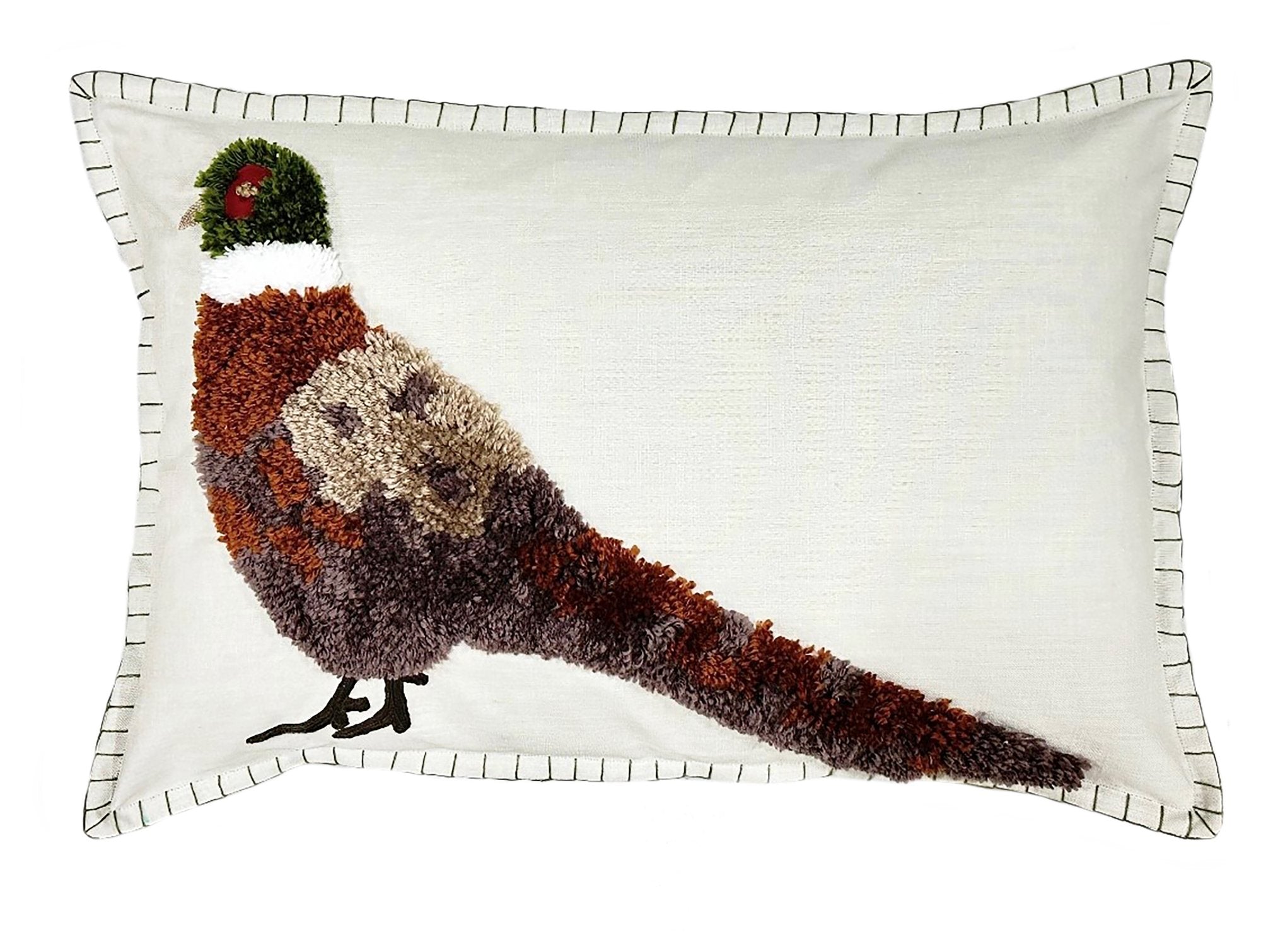 Aquarelle Parker Tufted Pheasant Cushion