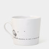 'Happiness is just a biscuit away' Wobbly Mug