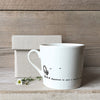 'Happiness is just a biscuit away' Wobbly Mug