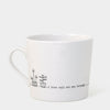'A brew will see you through' Wobbly Mug