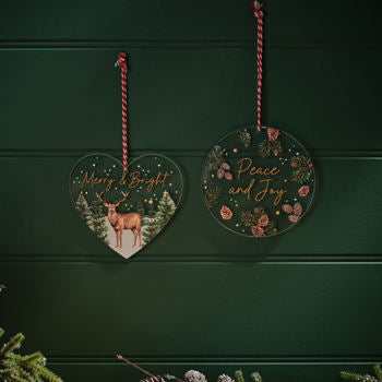Stag and Pinecone Clear Acrylic Hanger