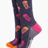 Women's Bamboo Socks - Navy, Jellyfish