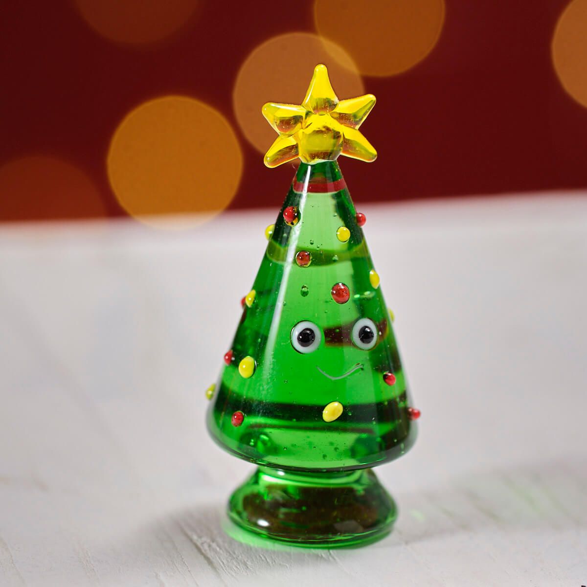 Christmas Hand Blown Glass Tree Ornament