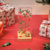 Fused Glass Hollies & Berries Tealight Holder