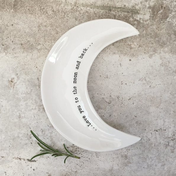 'Love you to the Moon & Back' Wobbly Moon Dish