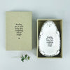 Hedgehog Flat trinket Dish - "Sending you a hug"