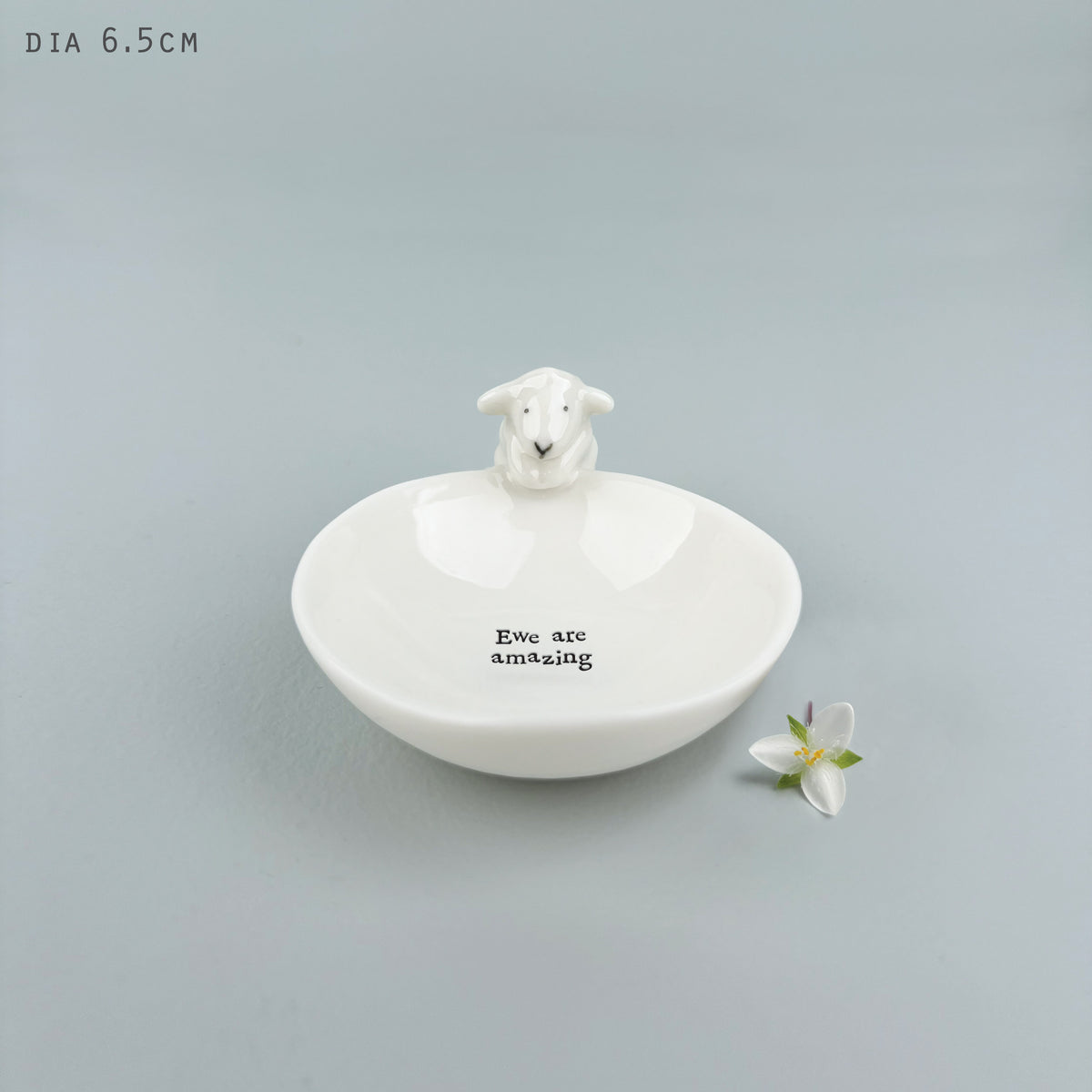 Small Sheep Trinket Dish - "Ewe are amazing"