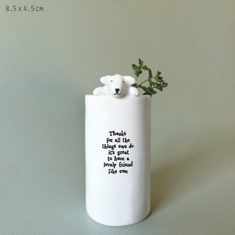 Thanks for all the things... Mini Sheep Vase