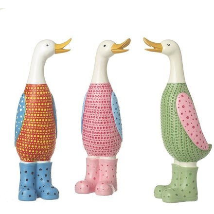 Medium Dotty Duck in Boots Ornament