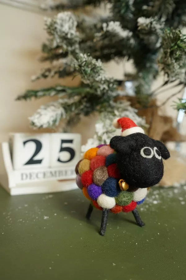 Ziggy at Christmas Felted Wool Ornament