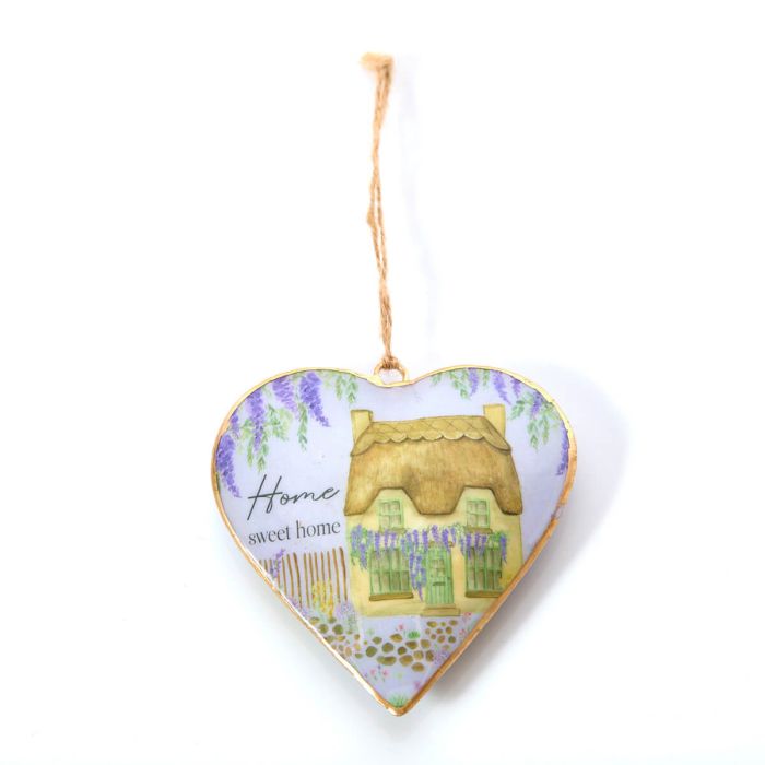 Cottage Garden Metal Heart Hanger (6 Assorted)