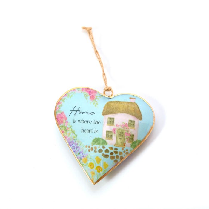 Cottage Garden Metal Heart Hanger (6 Assorted)