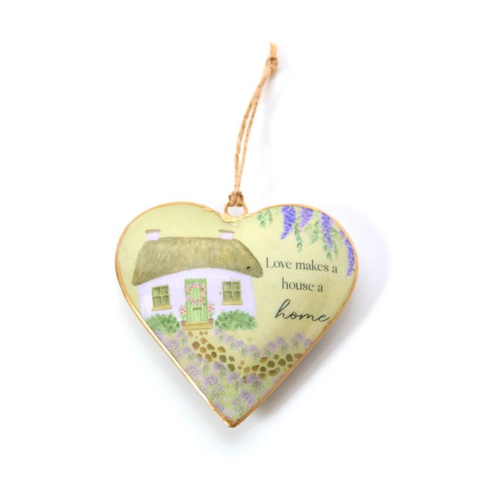 Cottage Garden Metal Heart Hanger (6 Assorted)